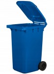 Контейнер для мусора 240л. пластик. на обрезин. колесах (ДхШхВ-580х730х1072мм)