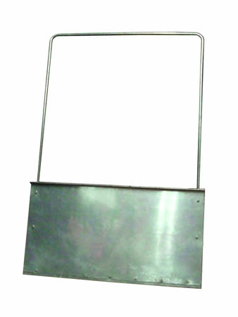 Движок для снега алюминиевый 1,5 мм с накладкой, с П-образной ручкой 75х41 см ― РусСнабЖение