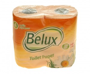 Бумага туалетная "BELUX", 2-х сл ,4-х рул.
