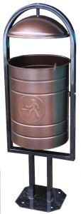 Урна УК-22 металлическая цилиндрическая с крышкой 20л. 970x330x280мм
