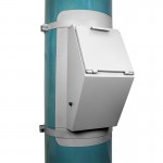 Клапан мусоропровода загрузочный, НН 400-450 УДЛИНЁННЫЙ, УСИЛЕННЫЙ (850-900х450мм, Ø 450мм) 2мм 