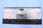 Лопата для снега алюминиевая (дюраль) 1,5 мм НА БОЛТАХ, 1-бортная 75х35 см УСИЛЕННАЯ, с накладкой 12см, ОБРАТНОЕ КРЕПЛЕНИЕ без черенка