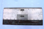 Лопата для снега алюминиевая (дюраль) 1,5 мм НА БОЛТАХ, 1-бортная 100х35 см УСИЛЕННАЯ, с накладкой 12см, ОБРАТНОЕ КРЕПЛЕНИЕ без черенка  