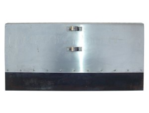Лопата для снега алюминиевая (дюраль) 2мм НА БОЛТАХ , 1-бортная 75х35см, с накладкой 12см, ОБРАТНОЕ КРЕПЛЕНИЕ без черенка