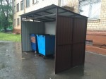 Площадка для мусорных контейнеров открытая, без ворот (на 5 контейнер) 