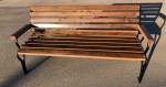 Скамейка кованая Д-11 с деревянными подлокотниками ДхШхВ:1500х800х870мм  