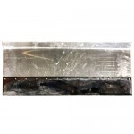 Лопата для снега алюминиевая (дюраль) 1,5 мм НА БОЛТАХ, 1-бортная 100х35 см УСИЛЕННАЯ, с накладкой 12см, ОБРАТНОЕ КРЕПЛЕНИЕ без черенка  