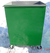 Контейнер для мусора квадратный 0,75-0,8 м3 НА КОЛЕСАХ, без крышки (ДхШхВ-900х900х1100мм) толщина 2 мм